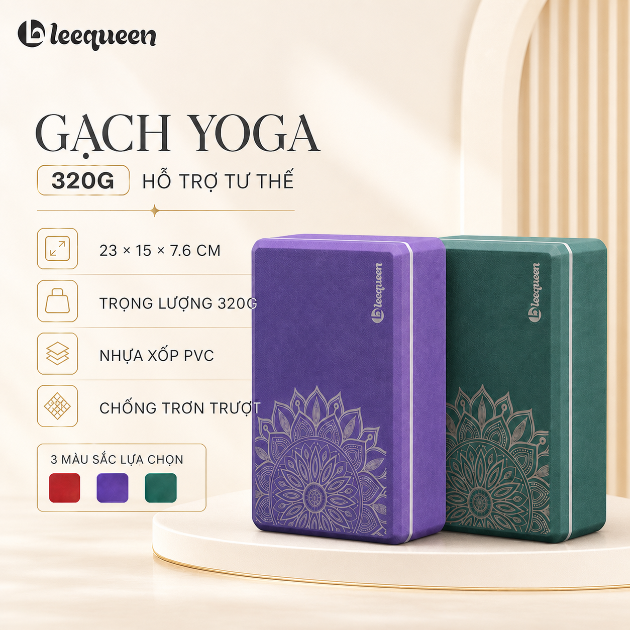 Phụ kiện Yoga Leequeen chụp thực tế