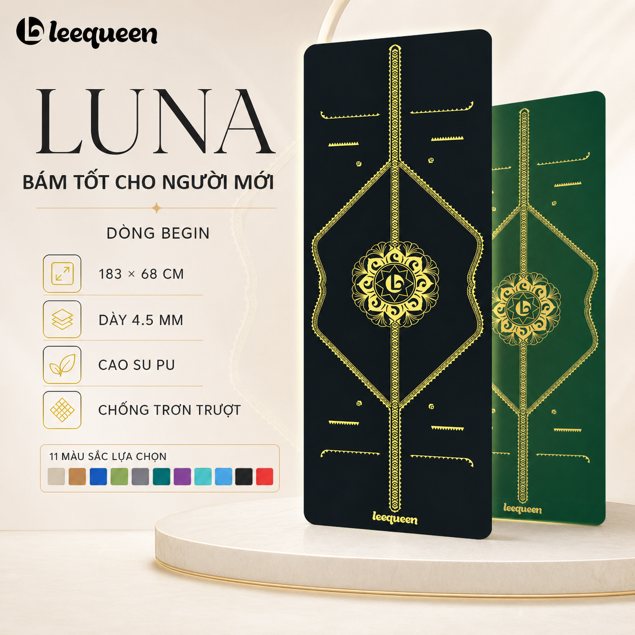 Thảm Yoga Leequeen chụp thực tế