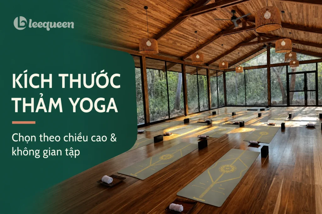 Kích thước thảm Yoga Leequeen theo chiều cao và không gian tập