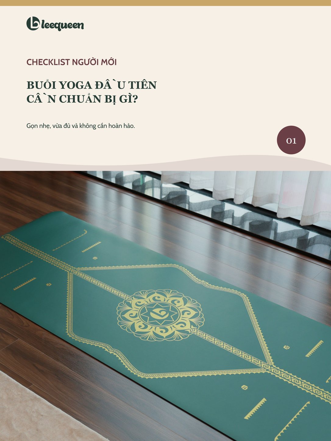 Buổi tập Yoga đầu tiên với thảm Leequeen