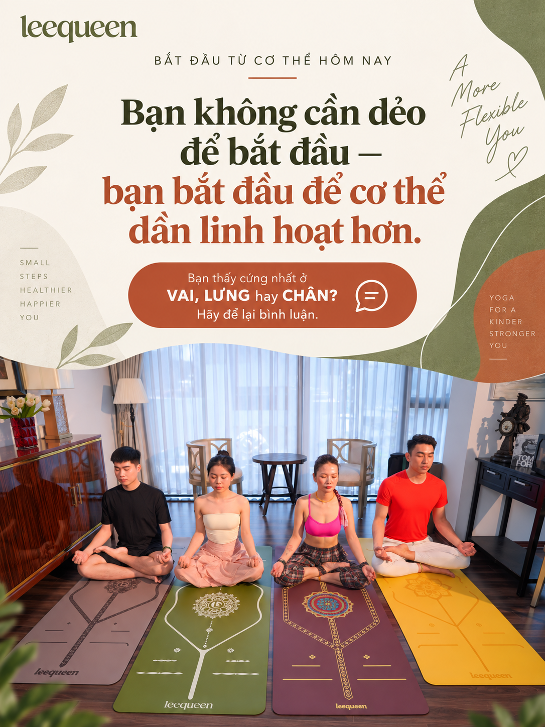 Gợi ý chuẩn bị thảm và dụng cụ hỗ trợ cho người mới tập Yoga